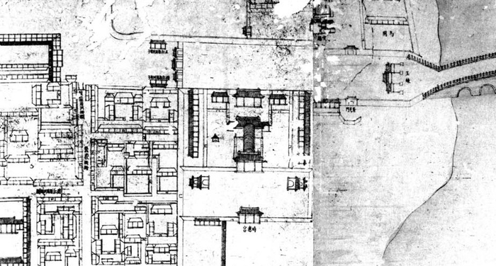《乾隆京城全图》中所显示的时应宫位于金鳌玉蝀桥之西南
