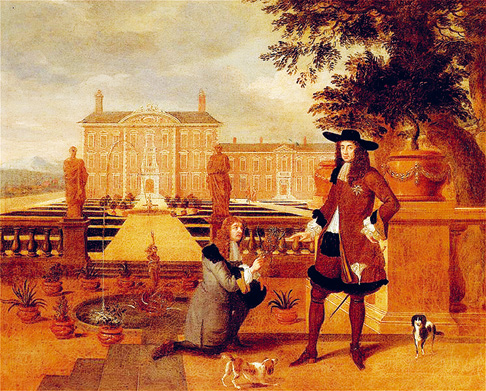 这幅画据说是为了纪念在英国成功种植出的第一颗凤梨而创作。   商务印刷馆 图