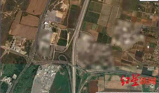 ▲对以色列境内敏感地域的卫星图像进行了模糊化处理