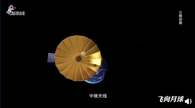 “鹊桥”中继星。来源：@我们的太空