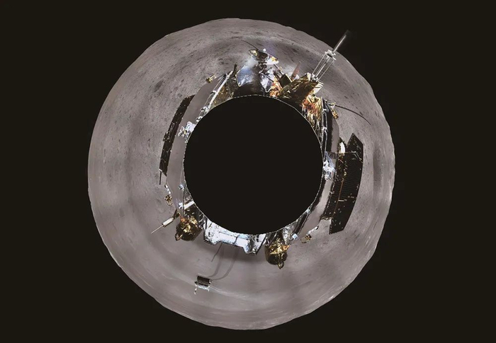 “嫦娥四号”地形地貌相机360°环拍的月背全景图