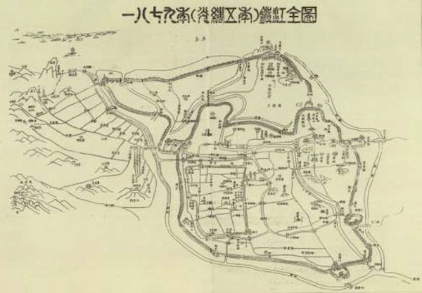 镇江全图（1879年）。图片来源：《镇江建设志》，方志出版社2011年3月版，第9页。