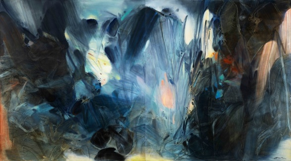朱德群《迎风》 油画画布，1989年作，200 x 360 公分 成交价：34，255，000 港元