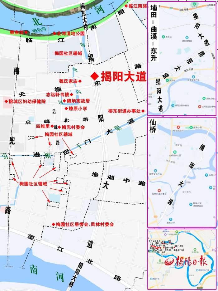 揭阳大道位置图。阿龙 制图