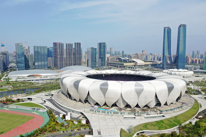 杭州亚运会将于2022年9月进行，图为主场馆杭州奥体中心体育场（图源：视觉中国）