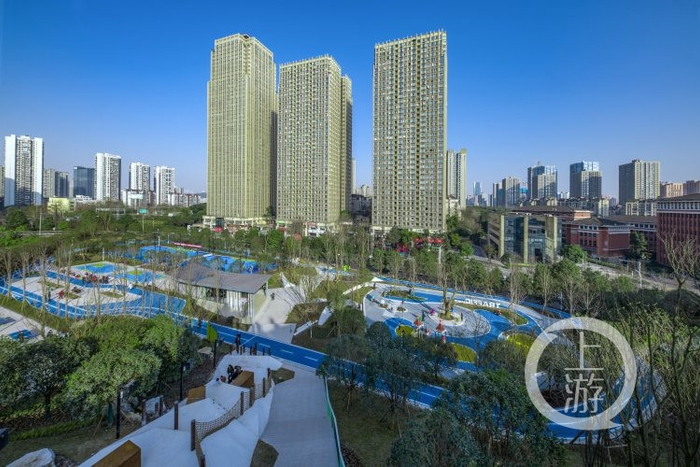 ▲江北石子山社区文化体育公园