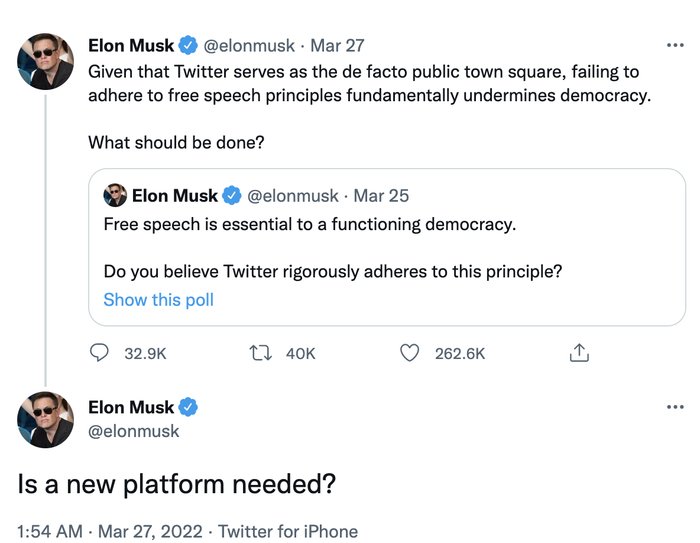 马斯克在推特上发起投票