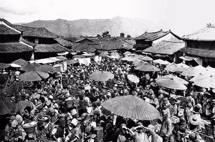 丽江四方街，约瑟夫·洛克，20世纪40年代