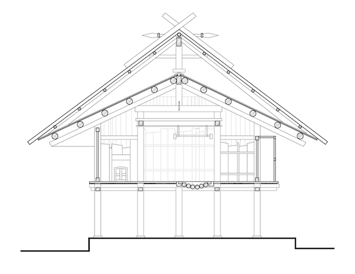 翁丁大寨的复合屋顶形式，提供方 杨毅