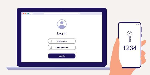 双因素身份验证概念图