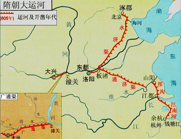 隋朝大运河地图