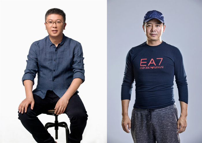 ▲《重生之门》制片人张为为和导演杨冬