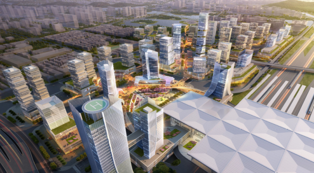 广州北站效果图。