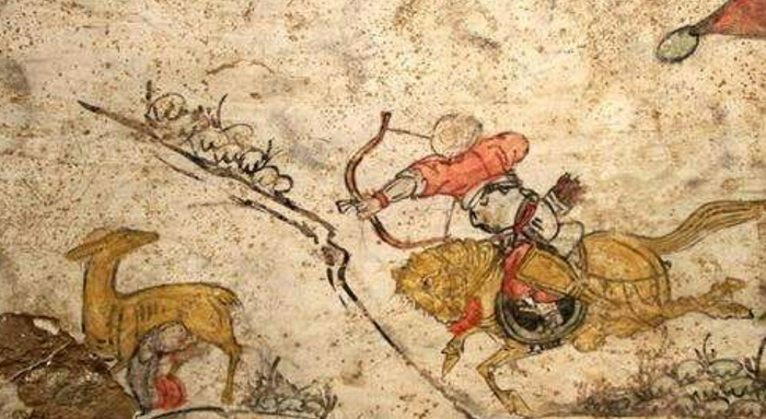 赤峰市翁牛特旗乌兰板村辽墓壁画狩猎图