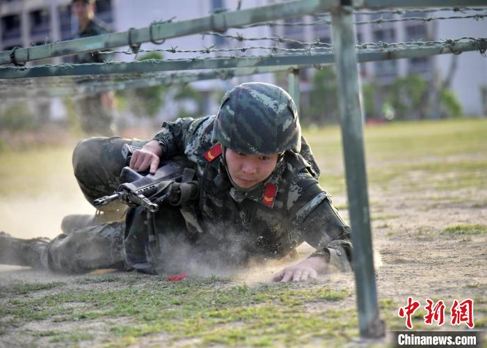 战术考核。　任金鹏 摄