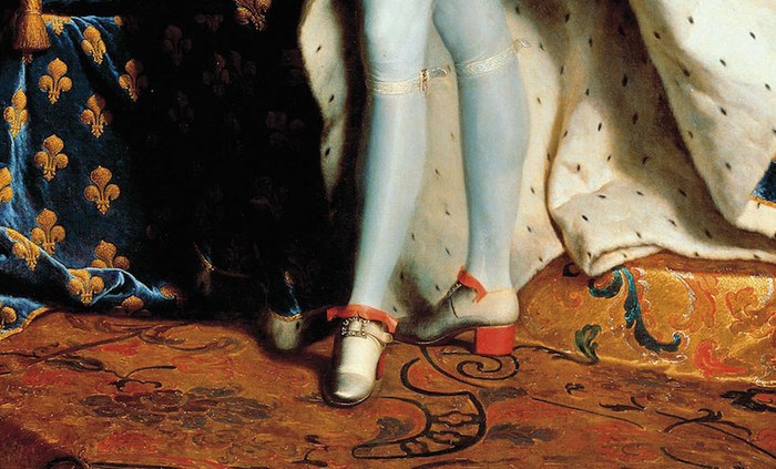 路易十四穿着的红色高跟鞋