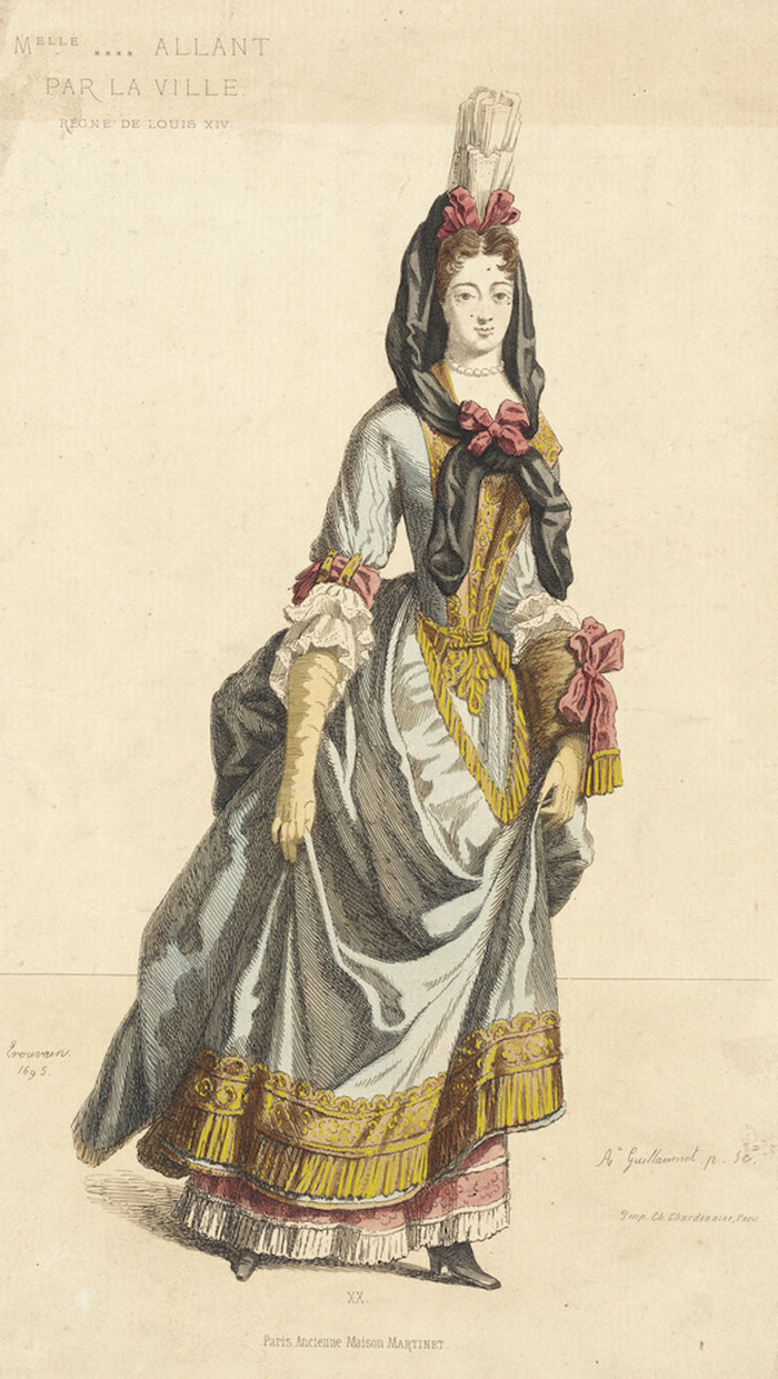 流行于1680-1710年前后的“拉封丹发型”