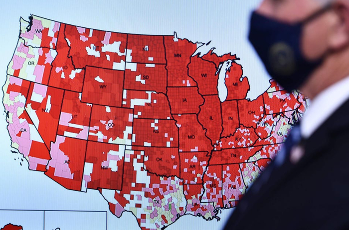 美国几乎没有一个地区免于新冠病毒