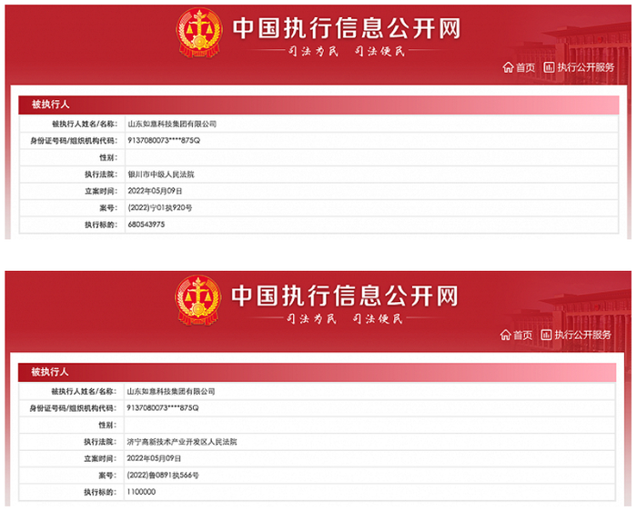 中国执行信息公开网截图