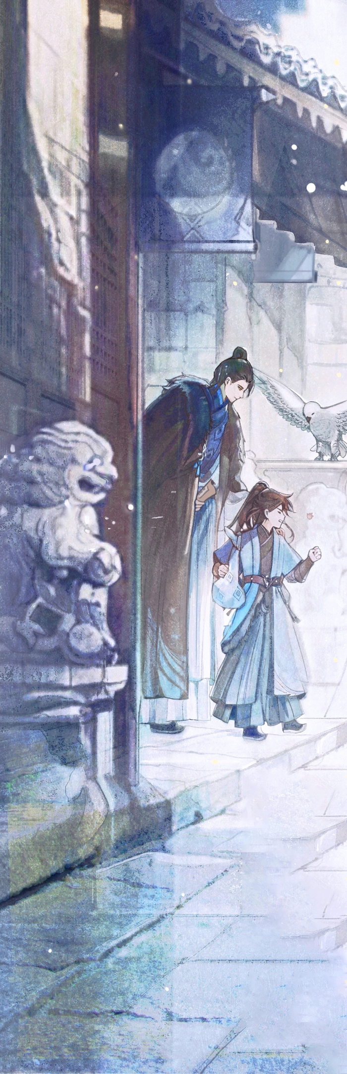 这张图细节拉满，年幼的兰舟策安和现在的策舟