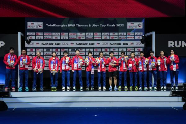 国羽收获尤伯杯亚军。