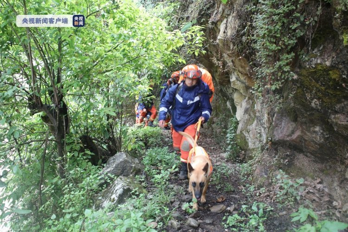 苍山搜救现场 图片来源：央视新闻