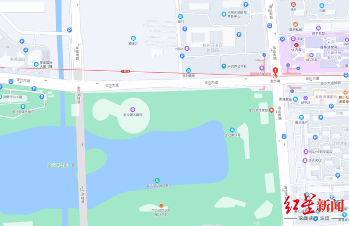 ▲金沙湖地铁站靠近金沙湖公园