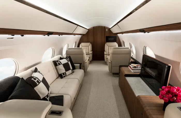 湾流G650ER内的私人客舱&nbsp; 资料图