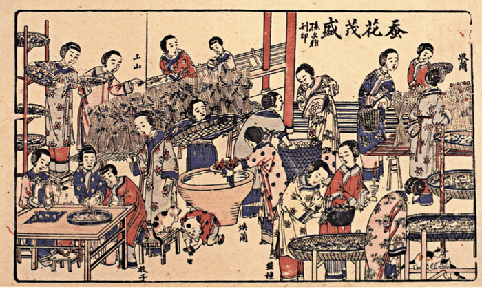 上海小校场年画《蚕花茂盛》