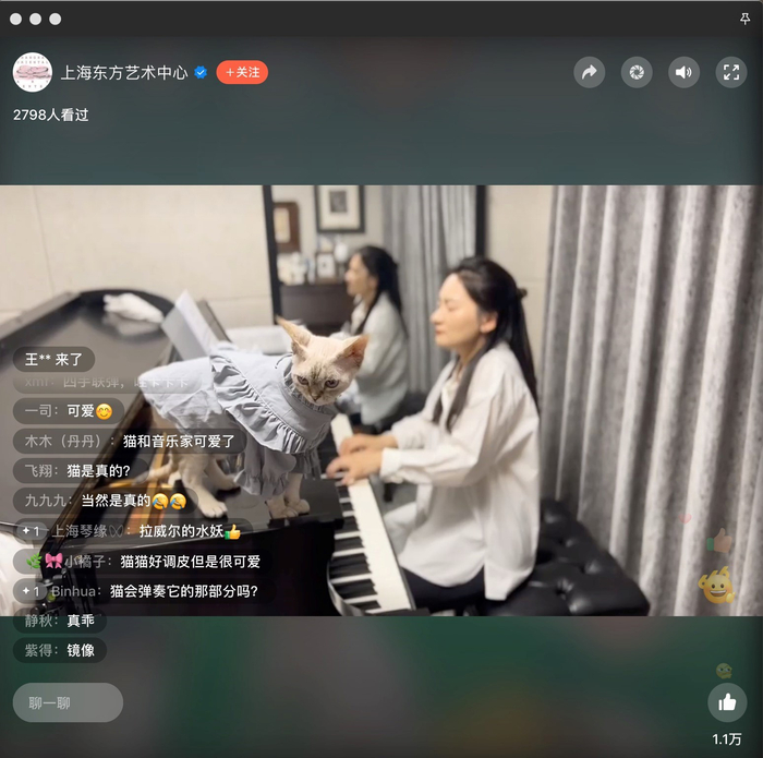 魏啦啦陪魏芸练琴