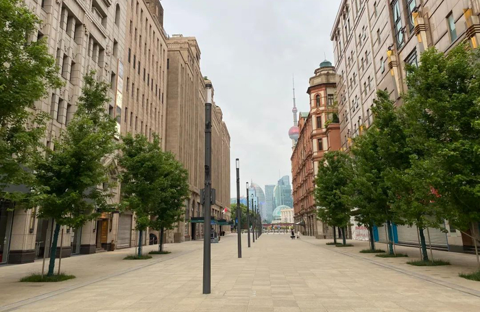 ▲5月，空荡荡的南京路（图/网络）