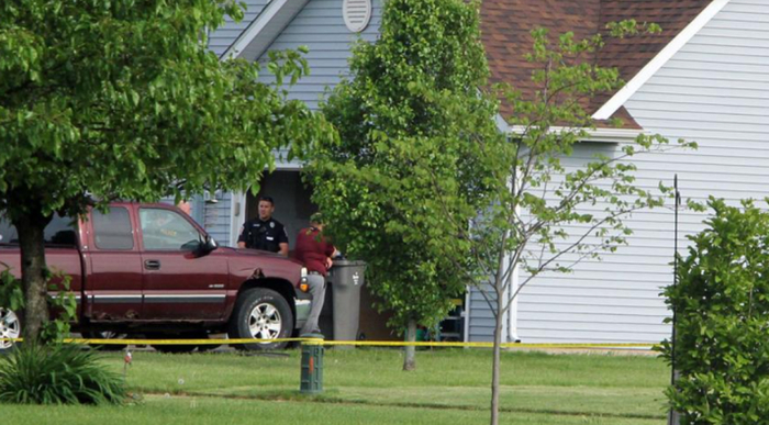 枪击案现场 Goshen News图