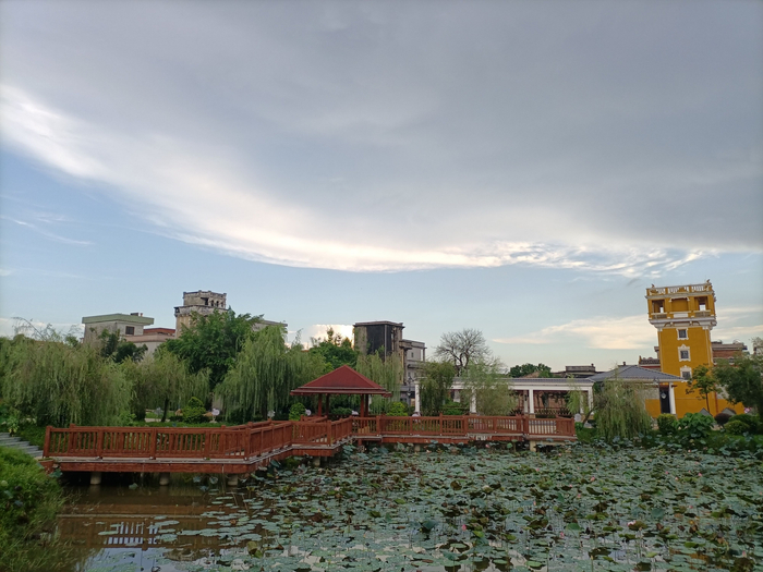 荷花池与宗谱楼