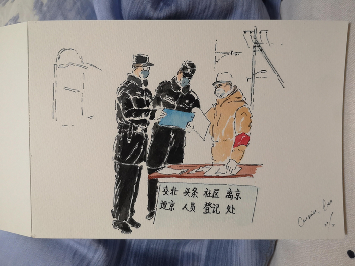 李劲松的漫画作品。受访者供图