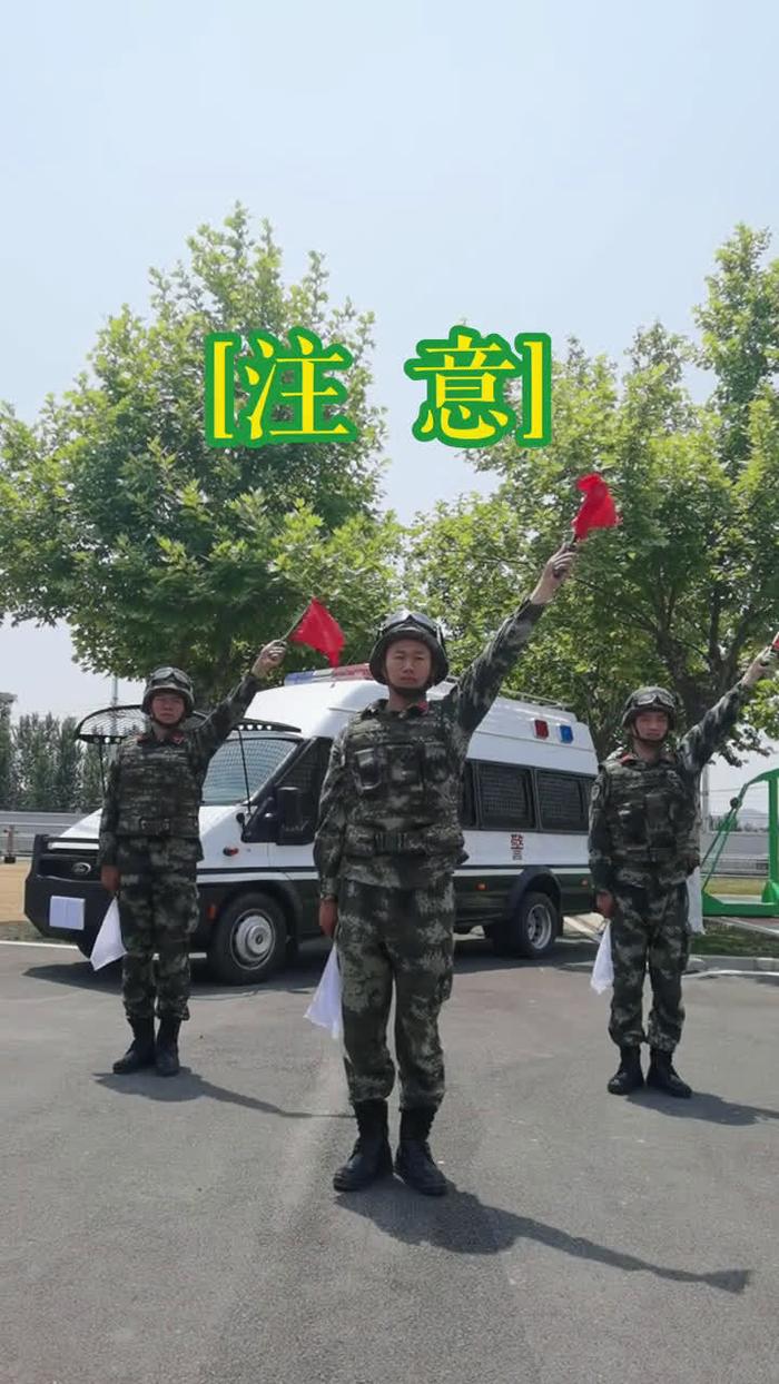 武警旗语图片