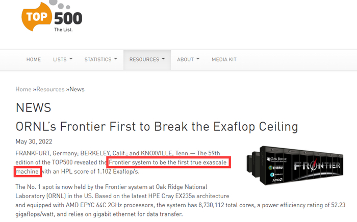 “TOP500”网站截图