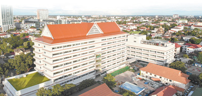 中国援老挝玛霍索综合医院项目外景。北京住总集团有限责任公司供图