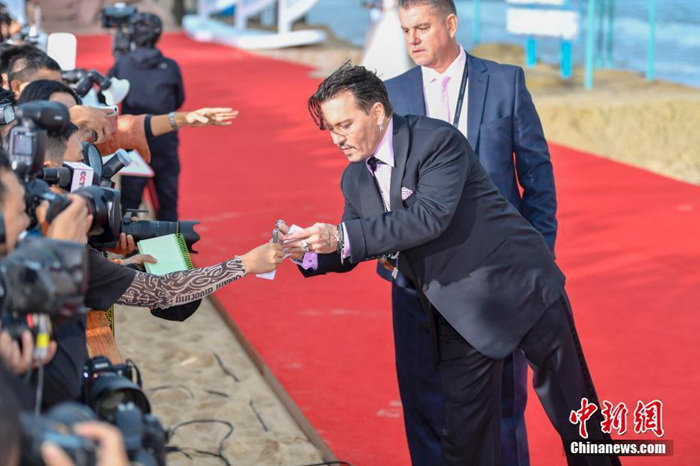 资料图：约翰尼·德普。骆云飞 摄