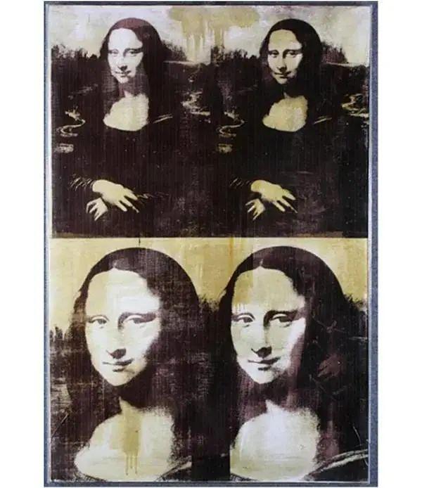 安迪·沃霍尔（美国） 《蒙娜丽莎》（一组4幅）108.5×72cm 网格布上重复压印 1979年
