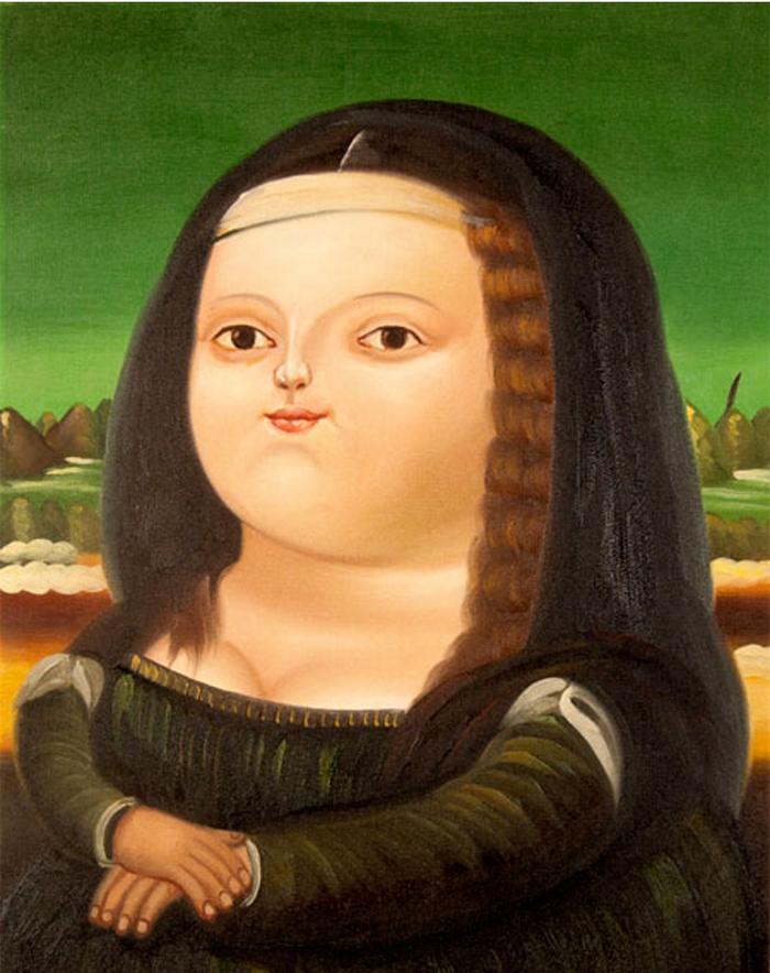 博特羅《蒙娜麗莎》布麵油畫187x166cm 1978年