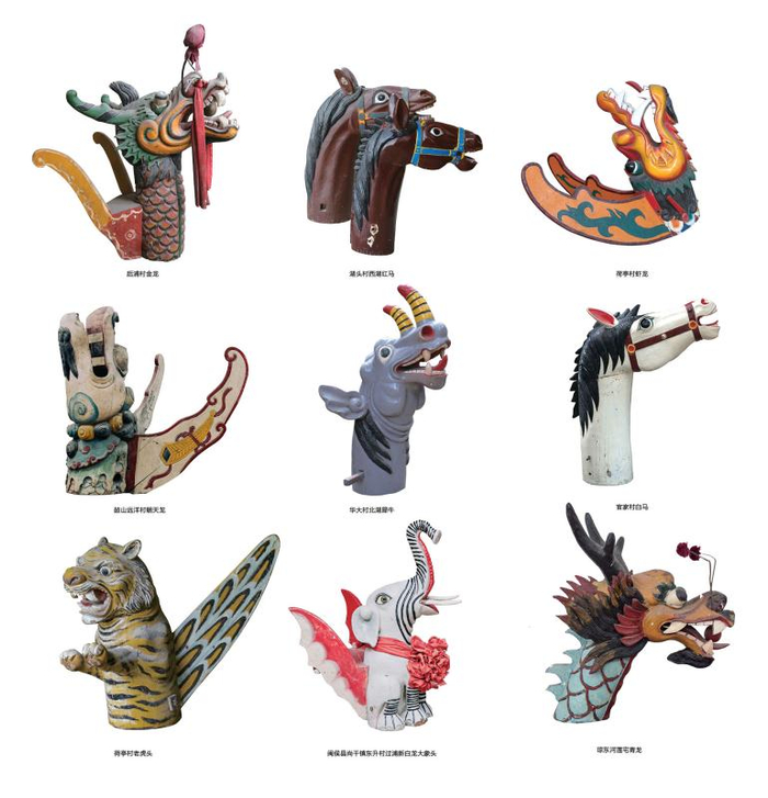 形态各异的福州龙舟头 资料图