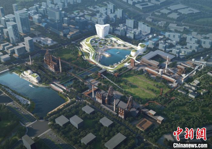 杭钢旧址公园效果图。　杭州市运河集团供图