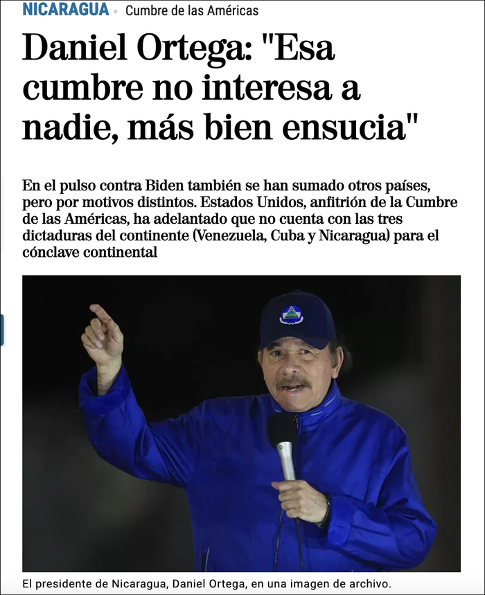 西班牙《世界报》：奥尔特加：那场峰会太肮脏，没有人感兴趣 