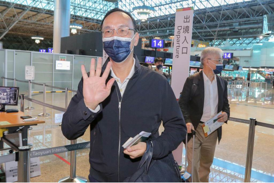 朱立伦2日上午启程到美国访问，预计于12日返台。图自台湾“中时新闻网”