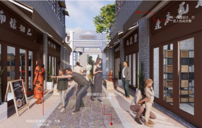 新恩宁市集（逢庆大街段）改造示意图