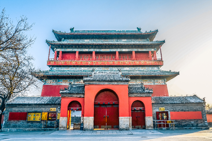 位于北京中轴线上的钟鼓楼。图/IC photo