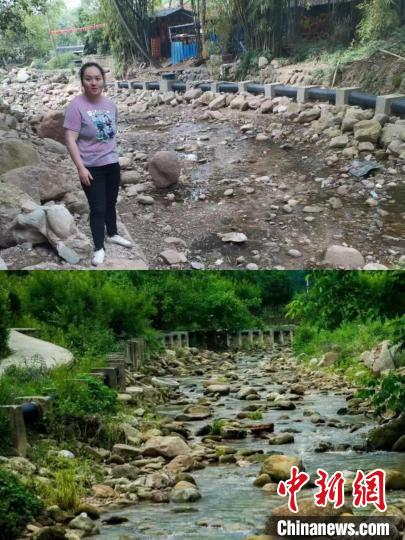 花园河治理前后变化 受访者供图