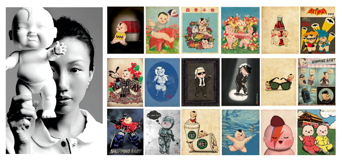 邓卓越和她的设计作品。受访者供图