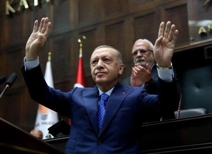 　　▲当地时间2022年5月18日，土耳其总统埃尔多安在安卡拉公开表示反对瑞典芬兰两国加入北约。图/新华社