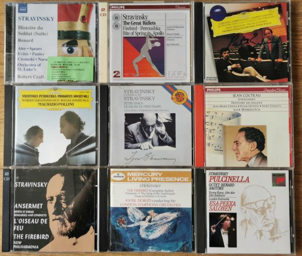 笔者收藏的部分斯特拉文斯基唱片